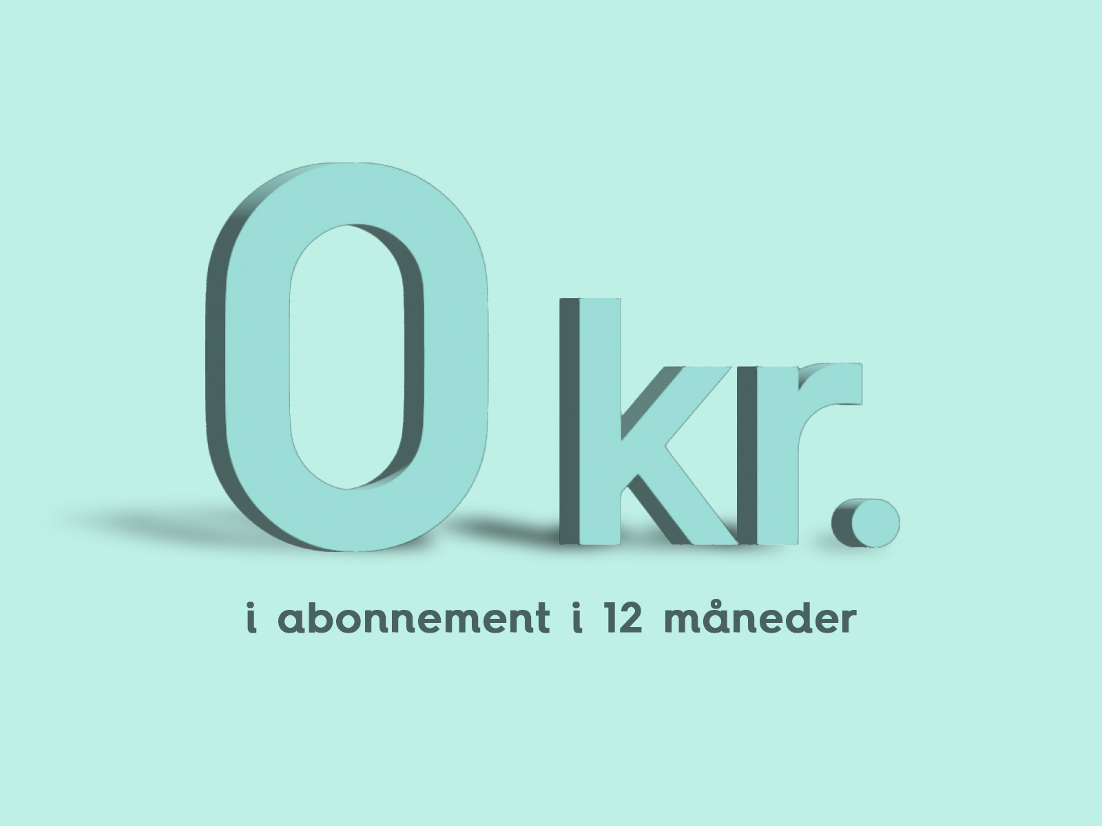 Grafik af Timepris kampagne med 0 kr. i abonnement i 12 måneder