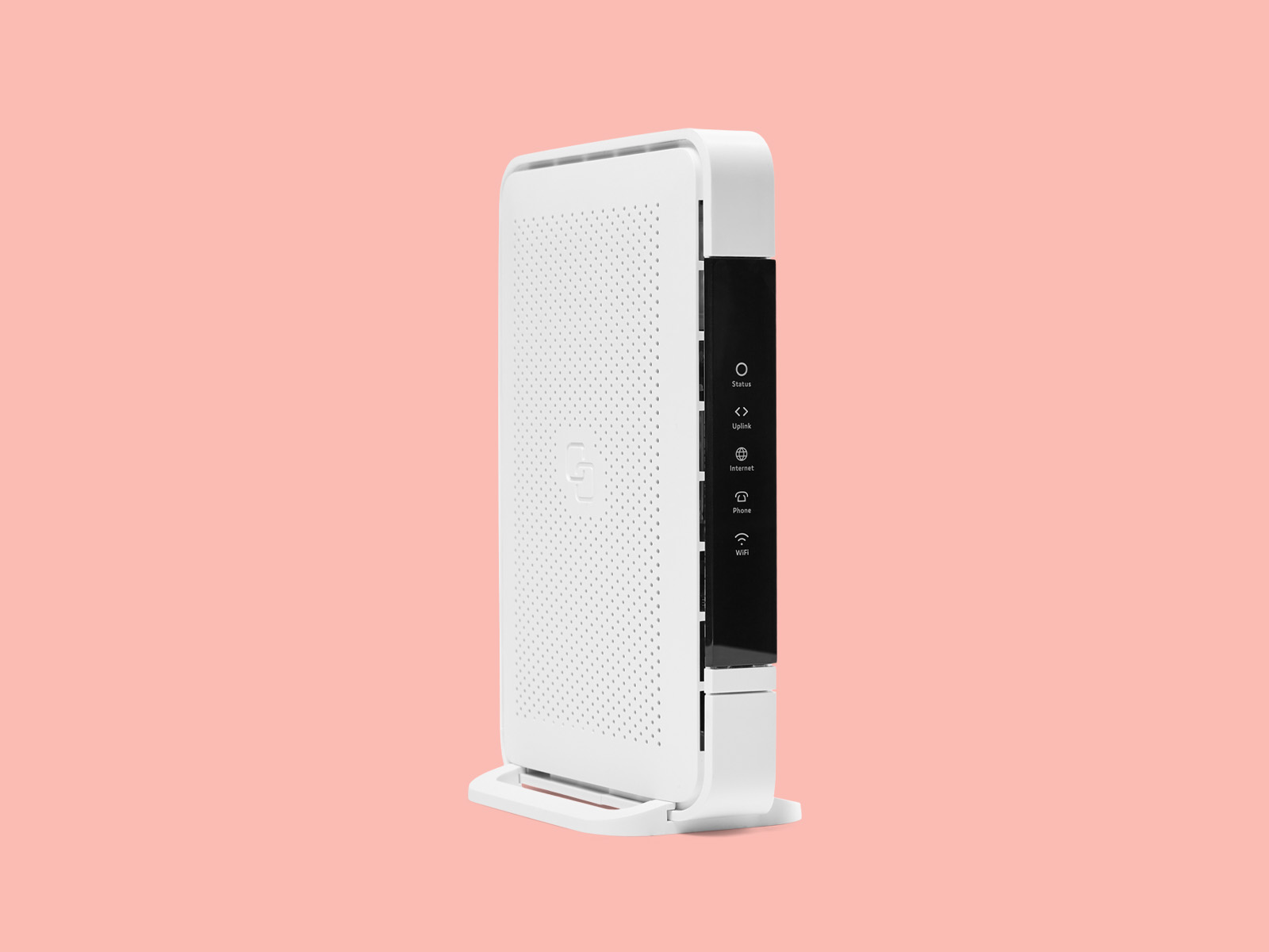 Genexis ED500 router på lyserød baggrund