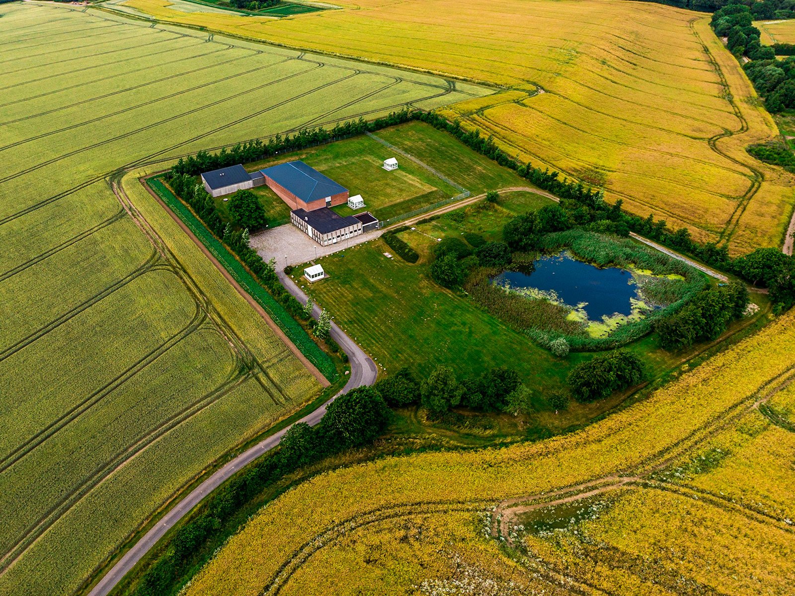 Follerup Vandværk set fra oven.
