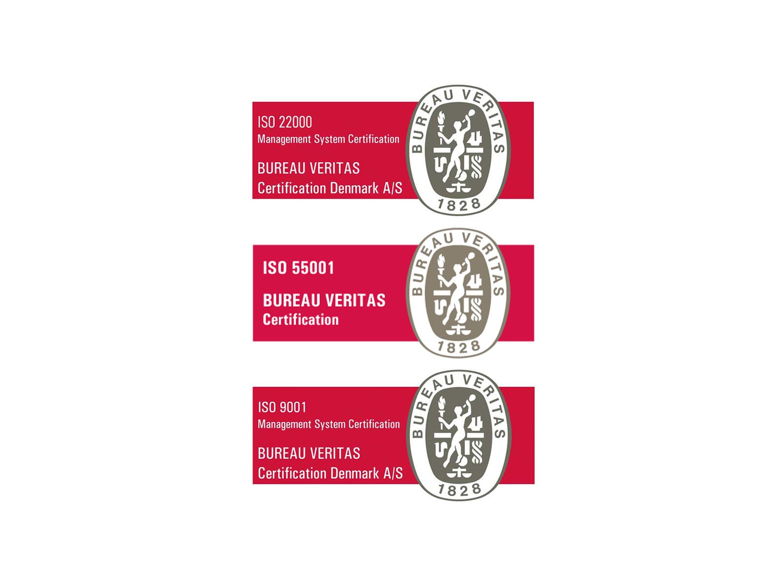 Tre ISO certificeringer