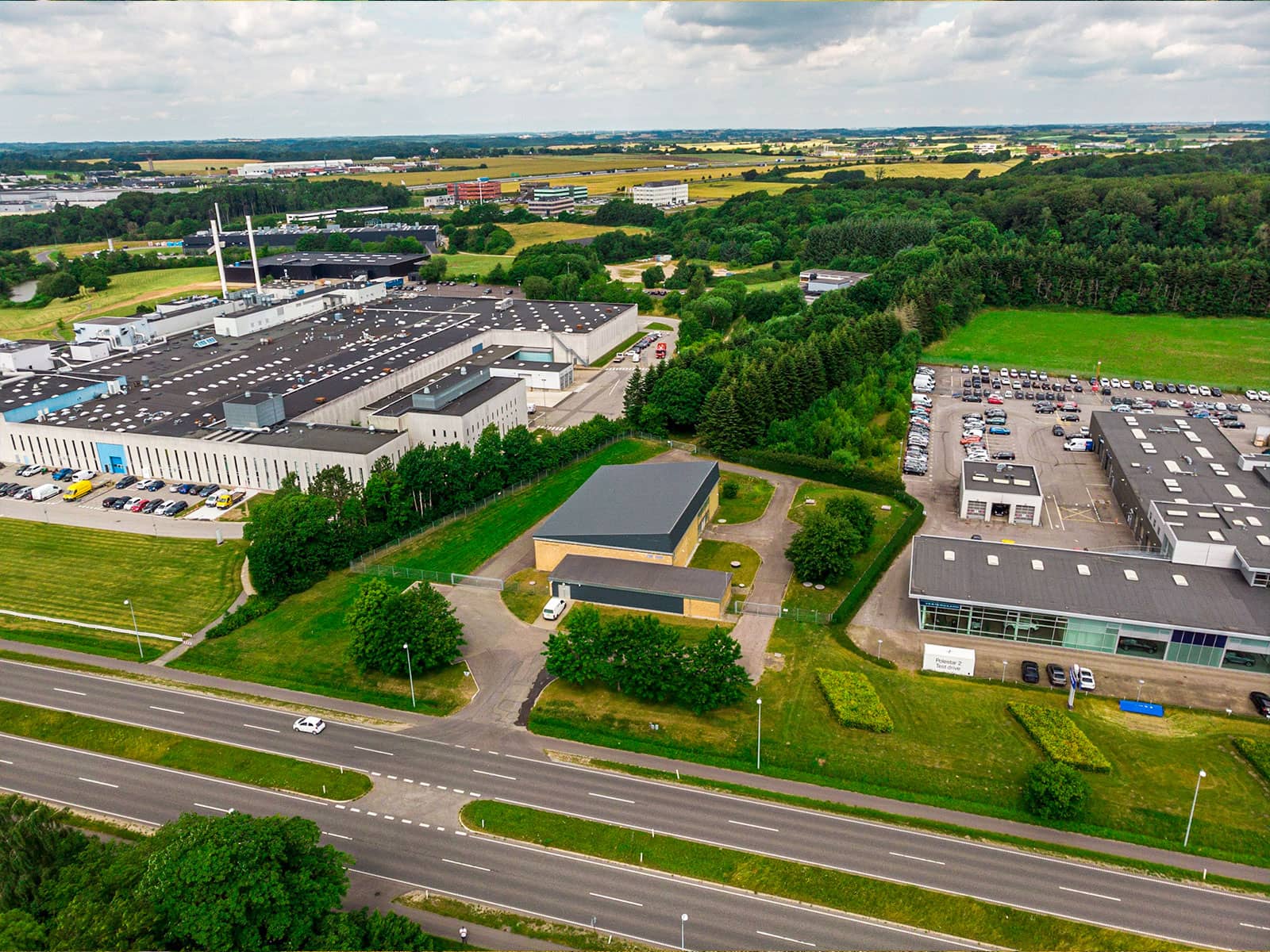 Vandværk i Lysholt set fra oven.