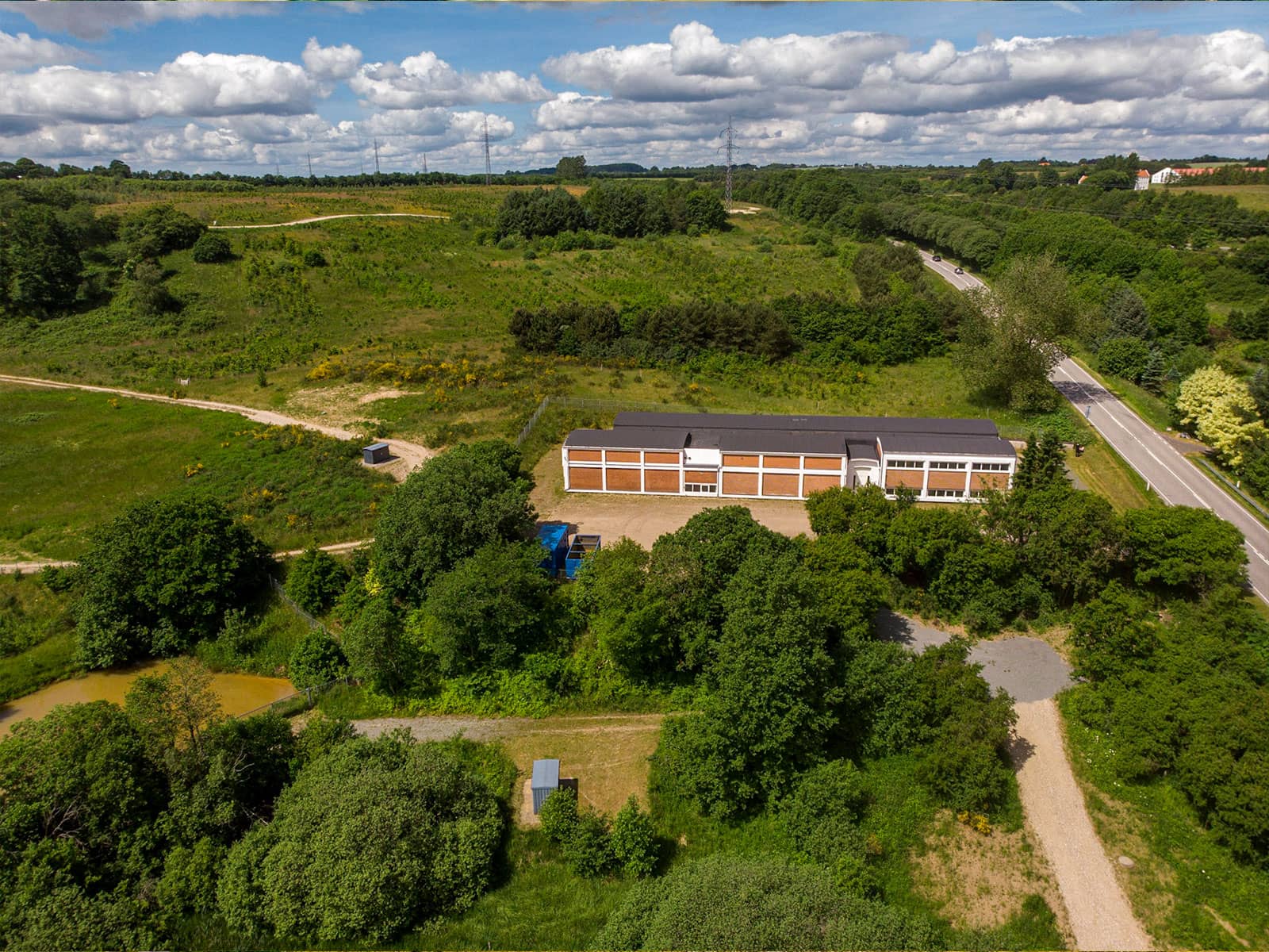 Vandværk i Trudsbro set fra oven.