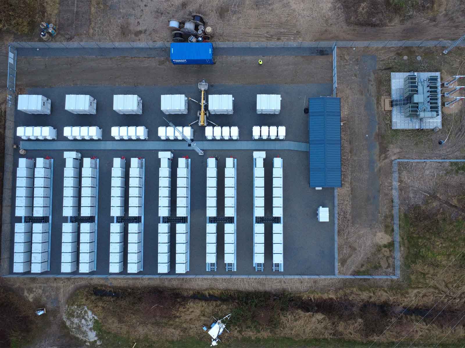 Batteri på Bornholm set oppe fra